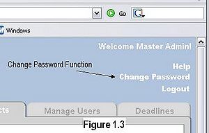 Figure 1.3 - Change Password